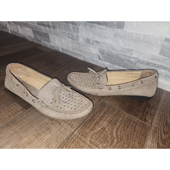 Vaneli Shoes - WOMENS VAN ELI BROWN SUEDE RUBY PERFORATED COMFORT SHOES MOCASSINS 8.5 A